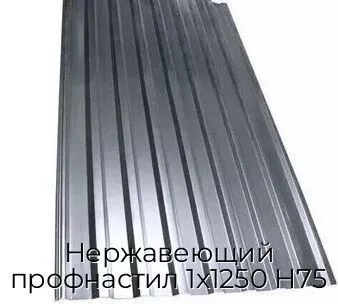 Нержавеющий профнастил 1х1250 Н75