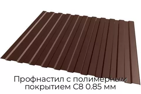 Профнастил с полимерным покрытием С8 0.85 мм