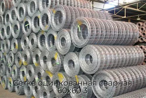 Сетка оцинкованная сварная 60х60 3