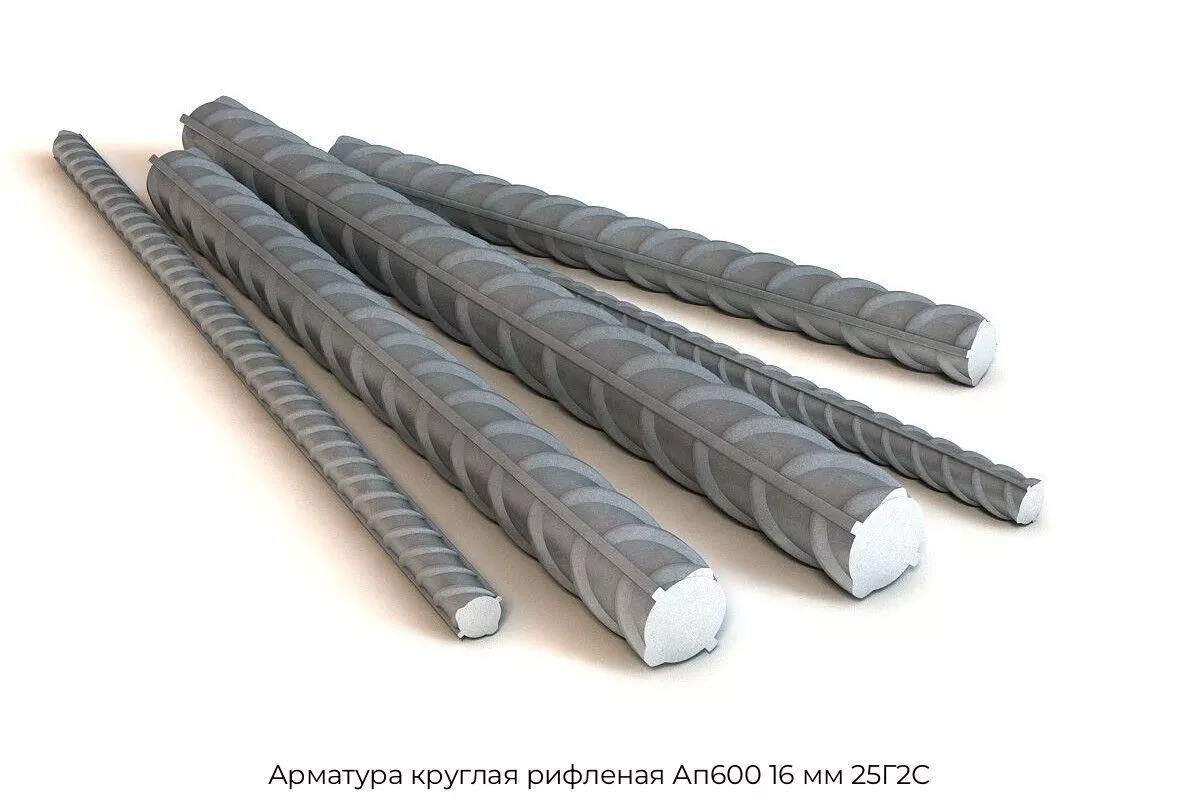 Арматура круглая рифленая Ап600 16 мм 25Г2С